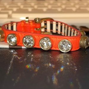 Leather orange bendel bracelet